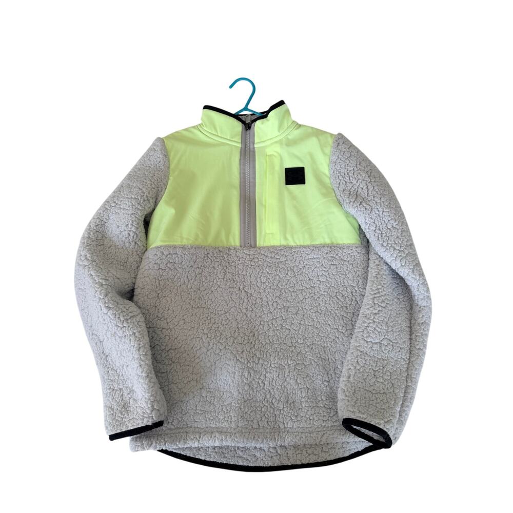Under Armour Boys Cozy Sherpa 1/4 Zip Pullover - Gray/Yellow YMD